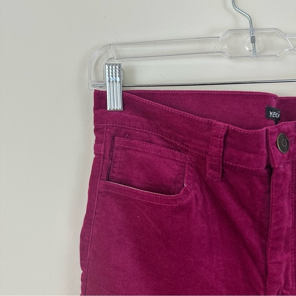 J. Crew Mercantile Magenta Pink Velvet Slim Leg Pants Size 27 - Picture 3 of 6